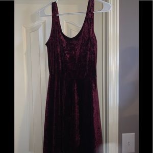 Maroon velvet dress - never worn
